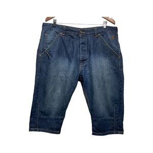 Kangol Men’s Denim Shorts Size 38 Streetwear Y2K Rap